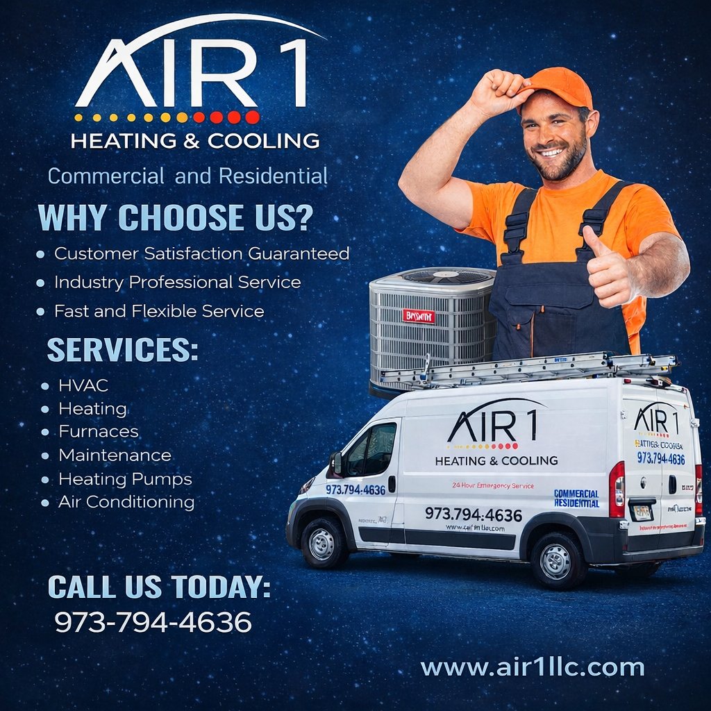 Thumbs up for comfort done right 👍🔥❄️

At AIR 1 Heating &amp; Cooling, we deliver reliable service you can count on.

📞 Call 973-794-4636 or tap the link in bio to schedule your service or install.

#Air1Heating #HeatingAndCooling #HVACNJ #HomeComfortSpecialists #StayCoolStayWarm