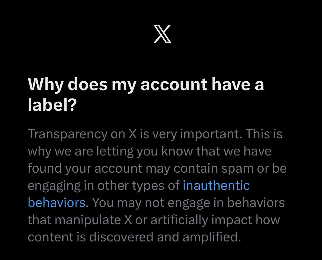 threegeese's tweet photo. How X shadow bans accounts even if they have not broken TOS. No reason is given. https://t.co/Im1VTIqNEy
