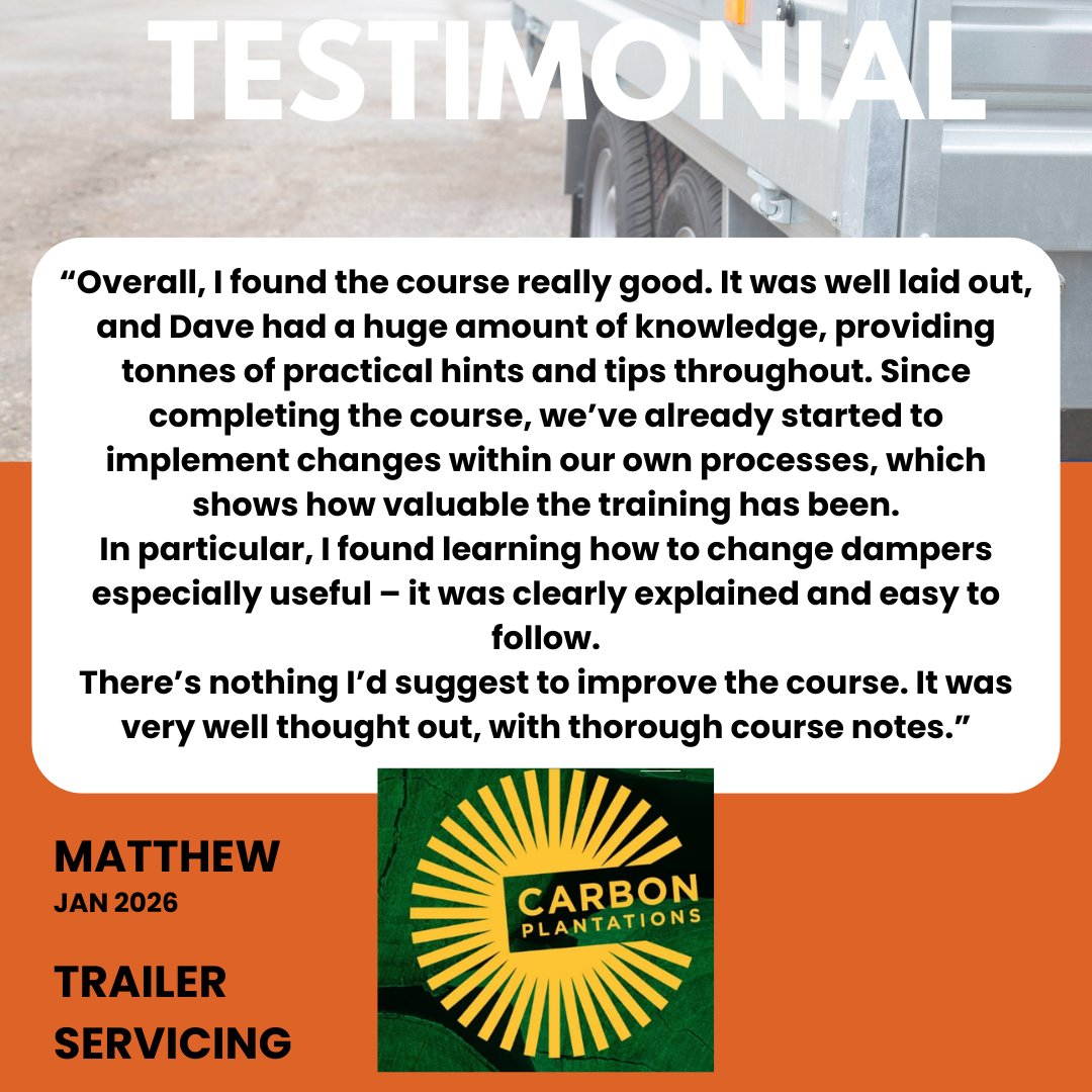 When training leads to real change back in the workplace – that’s when you know it’s working.

Message us to find out more or visit our website to secure your place.

#TrailerServicing #TrailerMaintenance #TrailerSafety #FleetMaintenance #UKIndustry #TowingSolutions