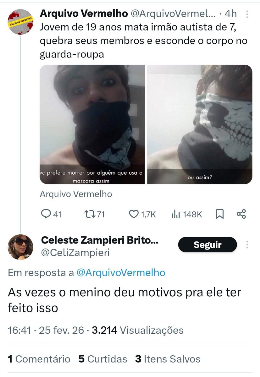 pepe6471's tweet photo. @CeliZampieri @SensoCrtico1 Algumas pessoas não deveriam ter twitter e você é uma delas. https://t.co/8WCPl9yQVW