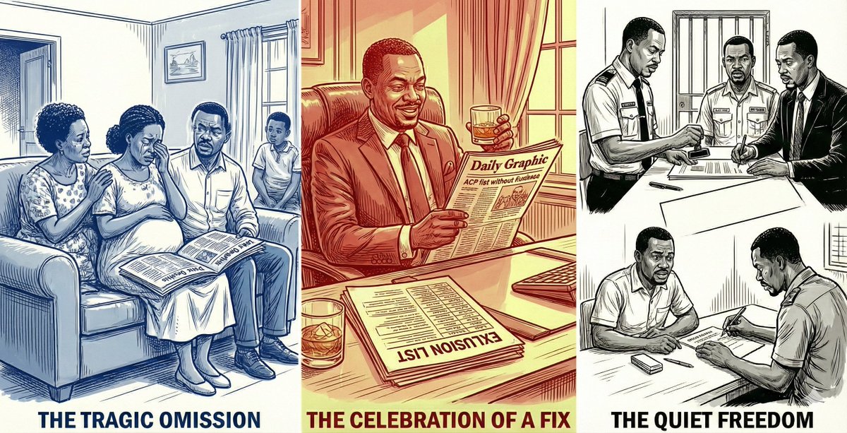 The Golden Return - Chapter 13 - Page 54, Jude celebrates blocking Kwesi’s amnesty, and Abena mourns the omission. But they don't know the truth: a man named Nana Kwame Mensah is quietly walking free.

Read the full page now! 👇 albertopoku.com/2026/02/25/the…