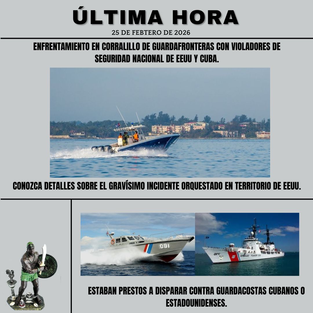 GuerreroCubano2's tweet photo. Enfrentamiento en Corralillo de Guardafronteras con violadores de Seguridad Nacional de EEUU y #Cuba. Conozca detalles sobre el gravísimo incidente orquestado en territorio de EEUU. Estaban prestos a disparar contra guardacostas cubanos o estadounidenses. Hoy en YouTube 10.00 PM. https://t.co/2AP8S9EdbQ