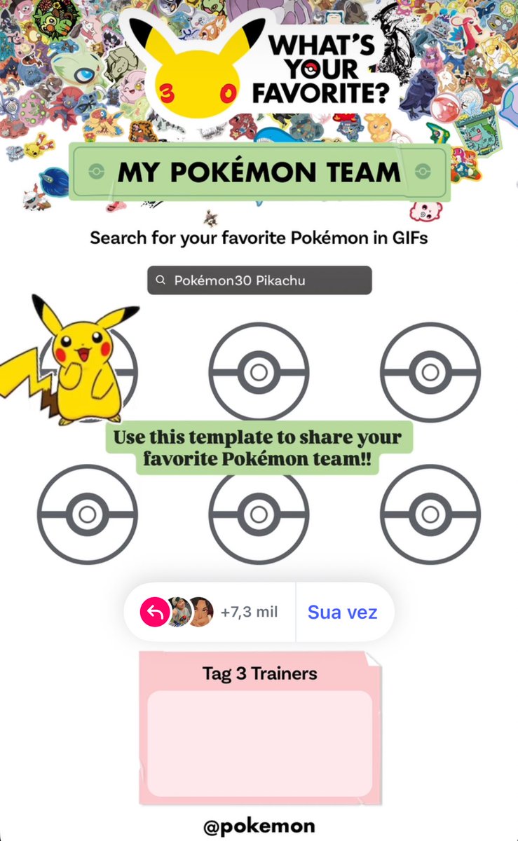 VidaDeTreinador's tweet photo. Atenção, gays! O biscoito agora é no Instagram! 

A Pokémon Company lançou TODOS os pokes no GIPHY, inclusive megaformas e vivillons (mas alcremies não) para você preencher qual seria seu time favorito e postar no Reels! Basta fazer a busca usando “pokemon30” + nome do Pokémon. https://t.co/Yv1RPi65nj