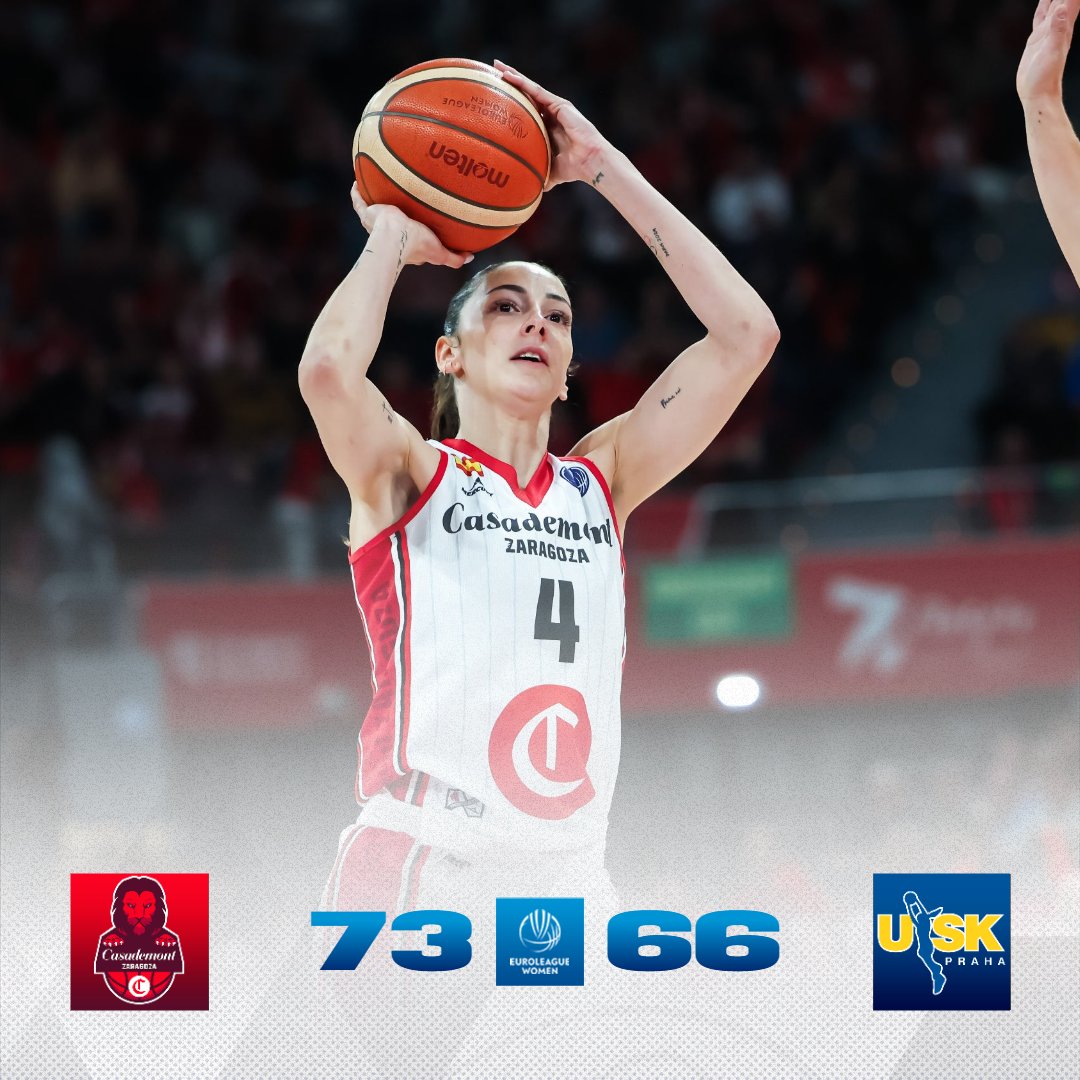 In front of 9215 people, Zaragoza take down the reigning Champs and claim their #EuroLeagueWomen Final Six ticket ♥️🎟