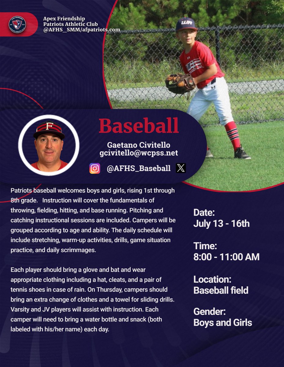 Apex Friendship Patriots Athletic Club tweet media