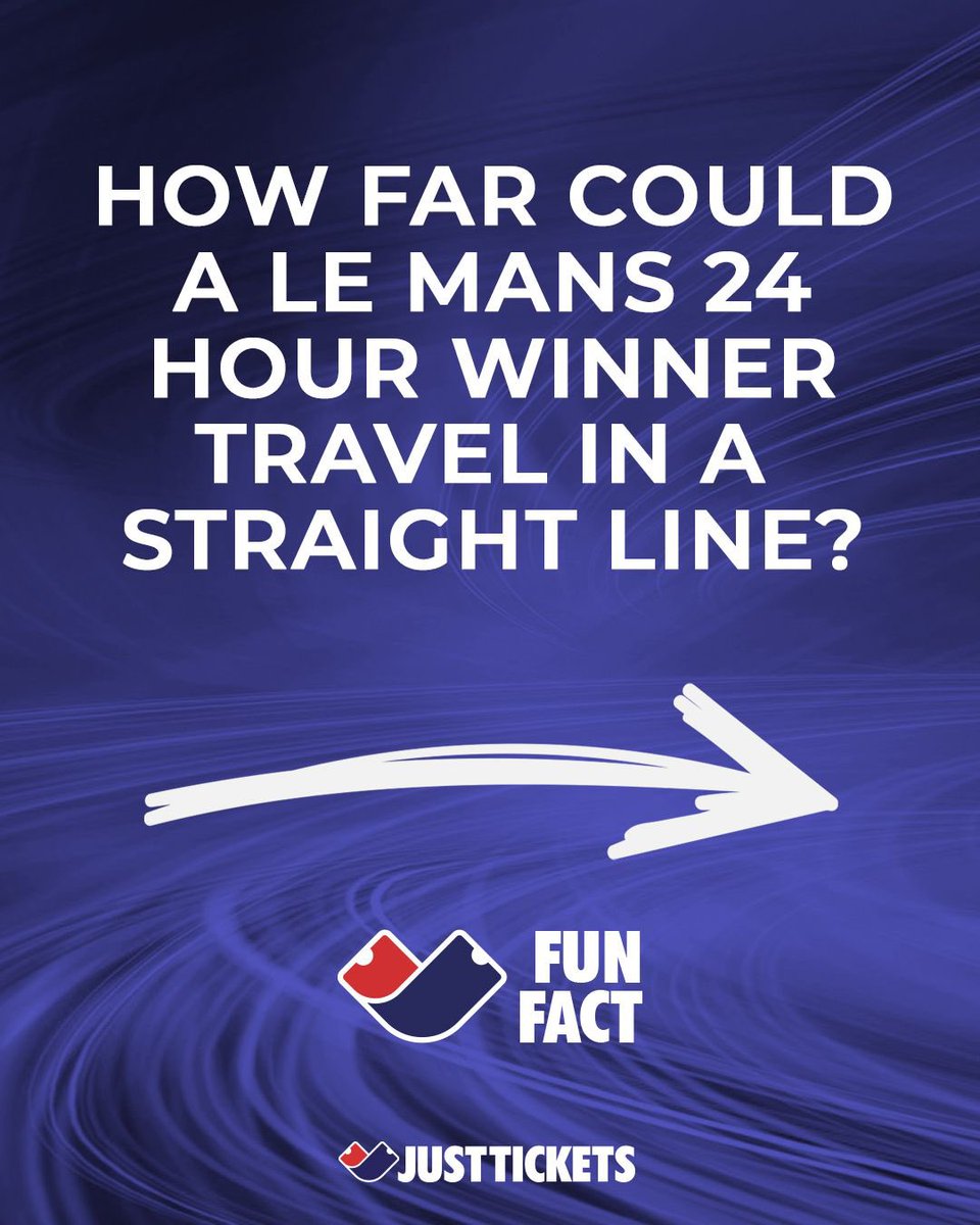 justticketsuk's tweet photo. With the incredible distance that is travelled during the Le Mans 24hrs race, did you know how far that could equate to if it was a straight line? 🏁🇫🇷
#LeMans24 #24heuresdumans #WEC #racingfacts https://t.co/izbp7QLjVT