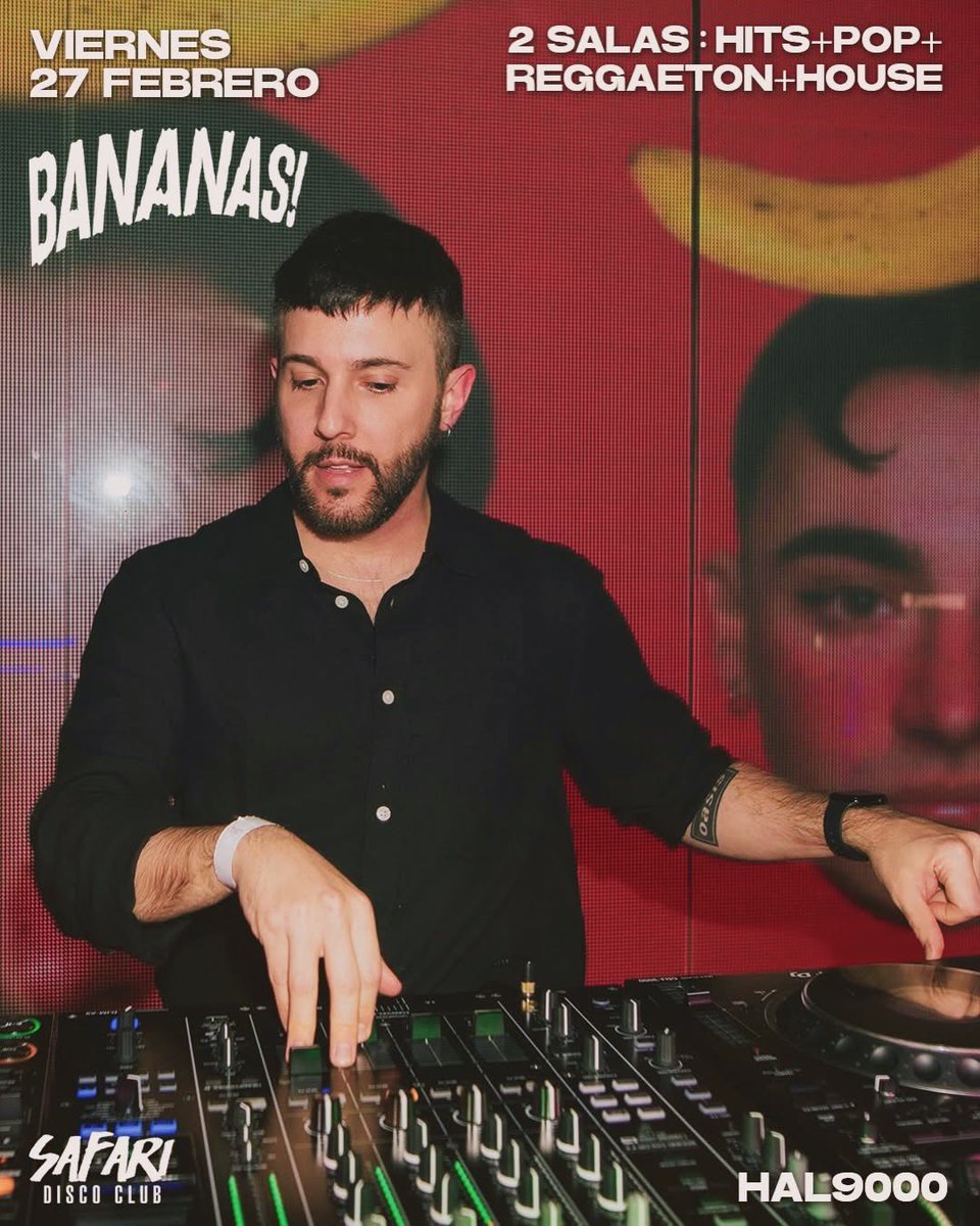 hal9000dj's tweet photo. Lo del fin de semana:

🟡 Viernes @bananaspartybcn, 03-06h sala 1
🟣 Sábado @yasspartybarcelona, 03-06h sala 1
Ambos, en @safari_club_bcn https://t.co/J0oO5bXC9v