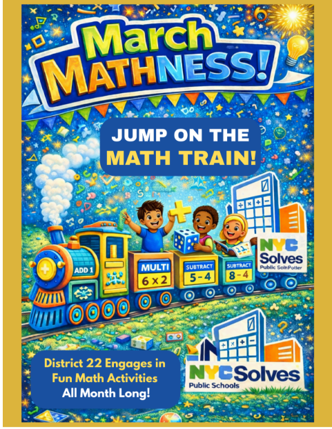 District22BKNY's tweet photo. Get ready to unleash a month of mathematical mastery! 🎉 This March, District 22 is igniting a passion for problem-solving and creativity through innovative activities that will empower students to reach new heights! @nycschools #nycsolves  flyers: https://t.co/g0EInbAtkA https://t.co/kBYlhbvwMf