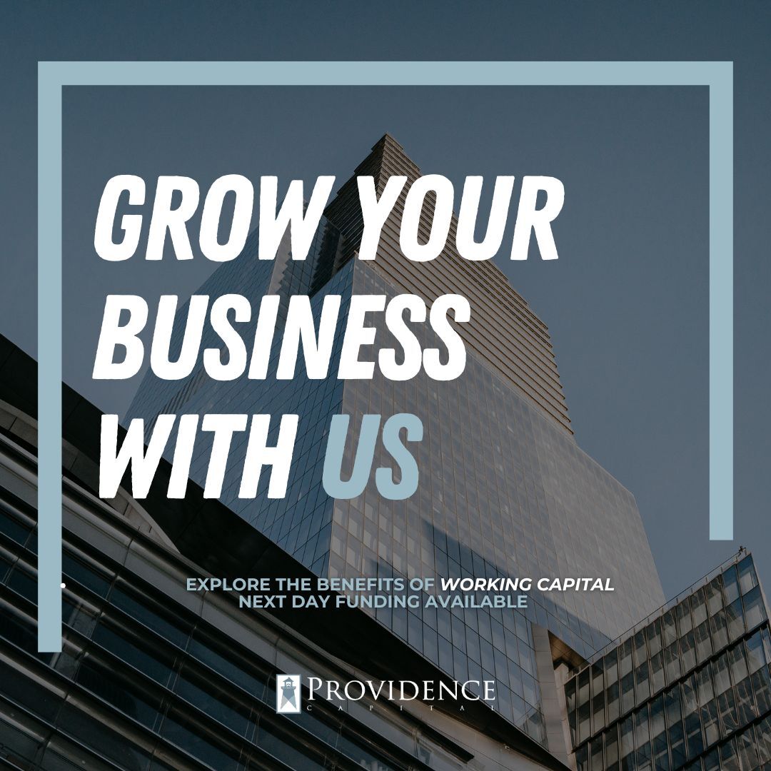 ProvCapFund's tweet photo. Don’t let cash flow slow you down. Grow your business with us, explore the benefits of working capital, and take advantage of next-day funding to keep your operations moving. Contact us today to get started!
.
.
.
#TeamProvidence #WorkingCapital https://t.co/PR4u1QwUm8