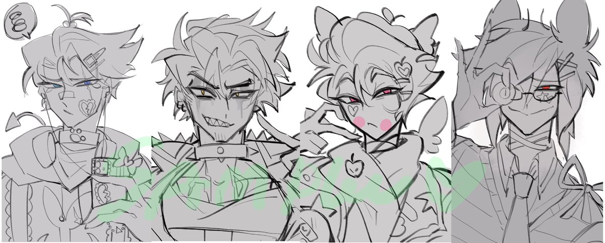 Wip! Sample of my hazbin photocard!
Vox/Adam/Lucifer/Alastor

#HazbinHotel