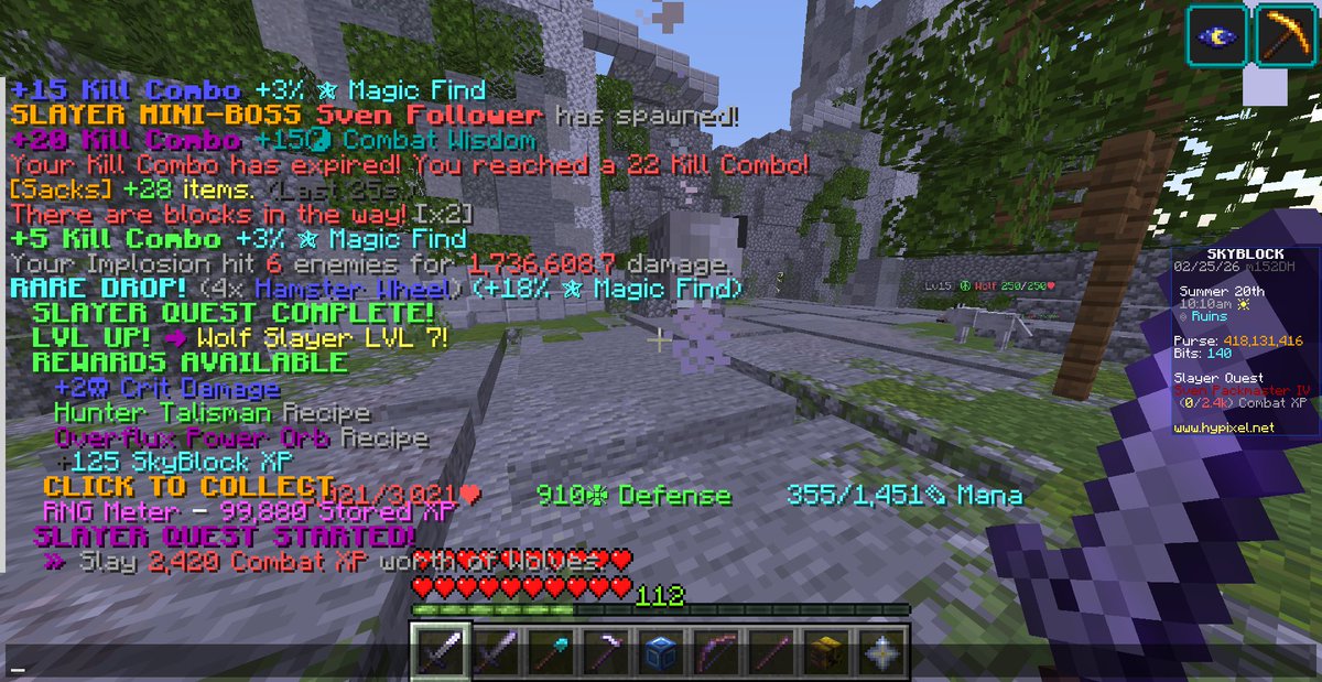 AkiminGames's tweet photo. 今日からHubが変わったり、Skyblockに入れるバージョン変わったみたいだけど、オバフラ解放して作った！ https://t.co/qyxwL4dus3