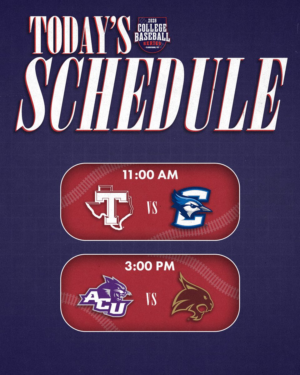 CBS_Cleburne's tweet photo. TODAY'S SCHEDULE ⚾️⁠
⁠
🎟️🔗: https://t.co/x0kpQhZEoc https://t.co/5SDXviWVQJ