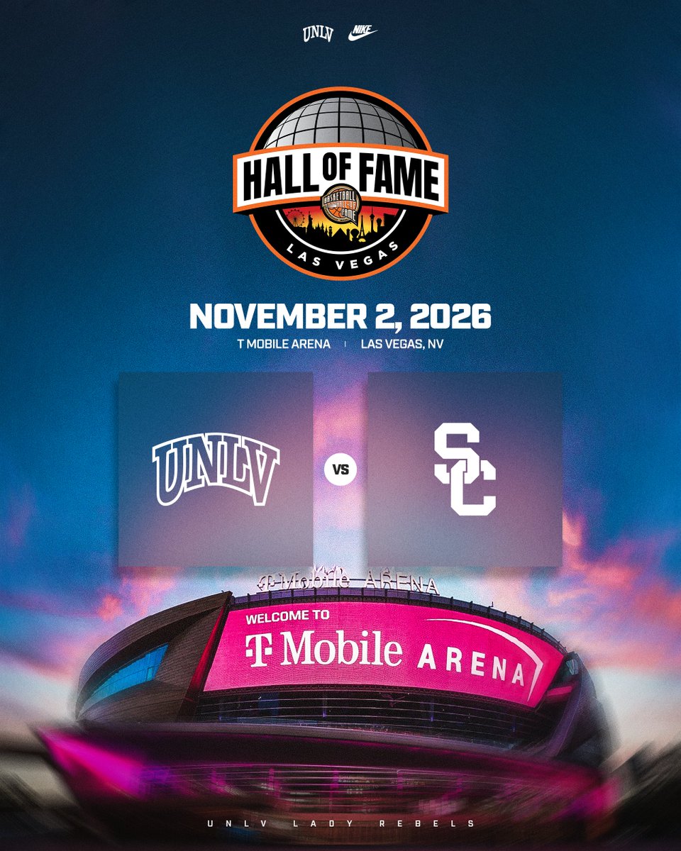 🚨𝑩𝑰𝑮 𝑵𝑬𝑾𝑺 𝑨𝑳𝑬𝑹𝑻!🚨

Lady Rebels will tip-off the 2026-27 season at T-Mobile Arena for the Hall of Fame Series 🆚 USC!

🗒️: tinyurl.com/2rs2hfnh
