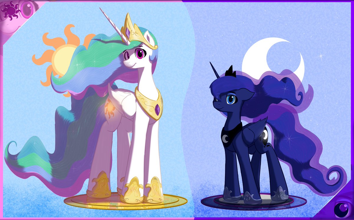 Dibujito de Celestia y luna.