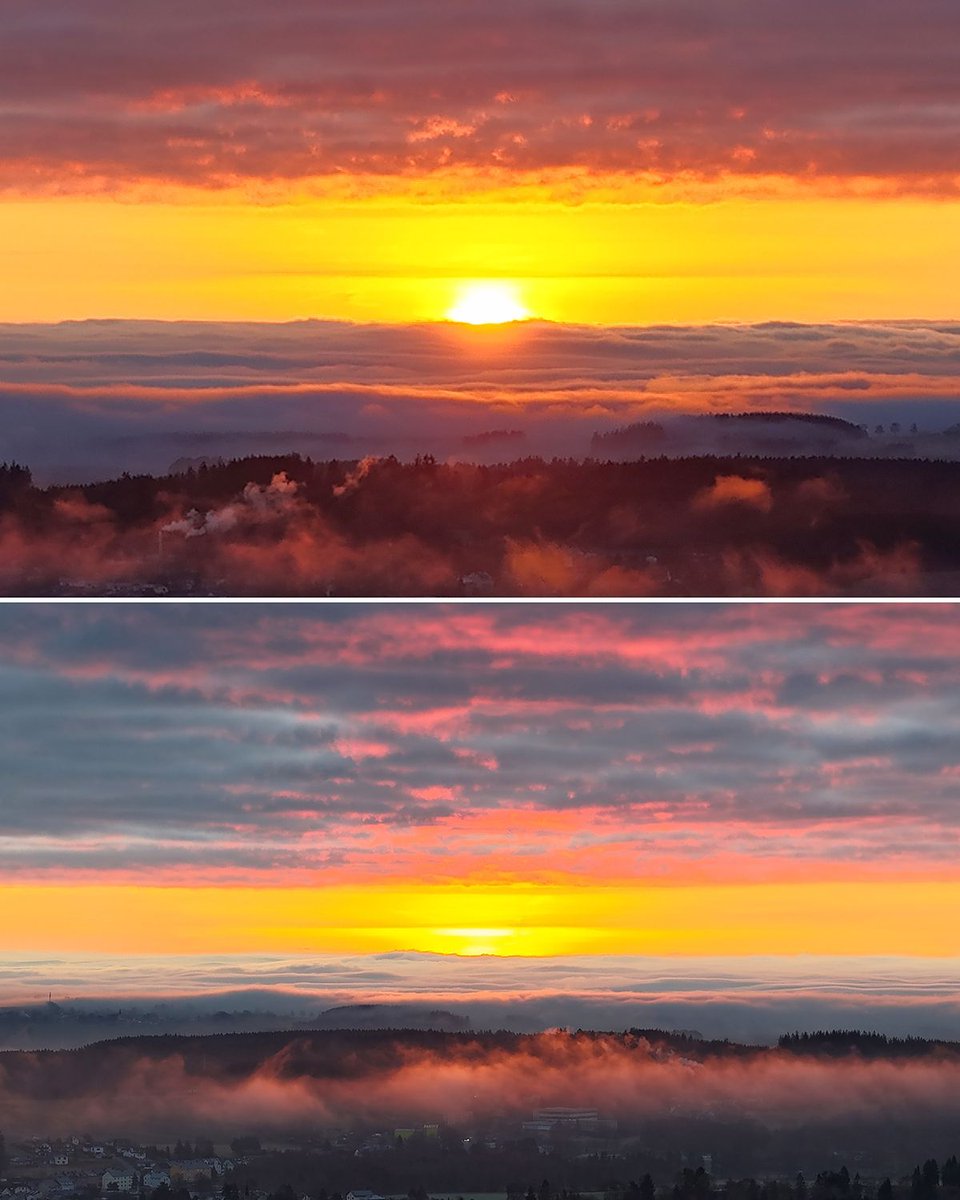 WetterOnline's tweet image. Sanfter Start in den Tag: Über Tanna in Thüringen zeigte sich der Sonnenaufgang mit zartem Morgenrot und Nebel am Horizont. 🌅🌫️

📷 Hardy Schulz

#sonnenaufgang #morgenrot #nebelstimmung #thüringen