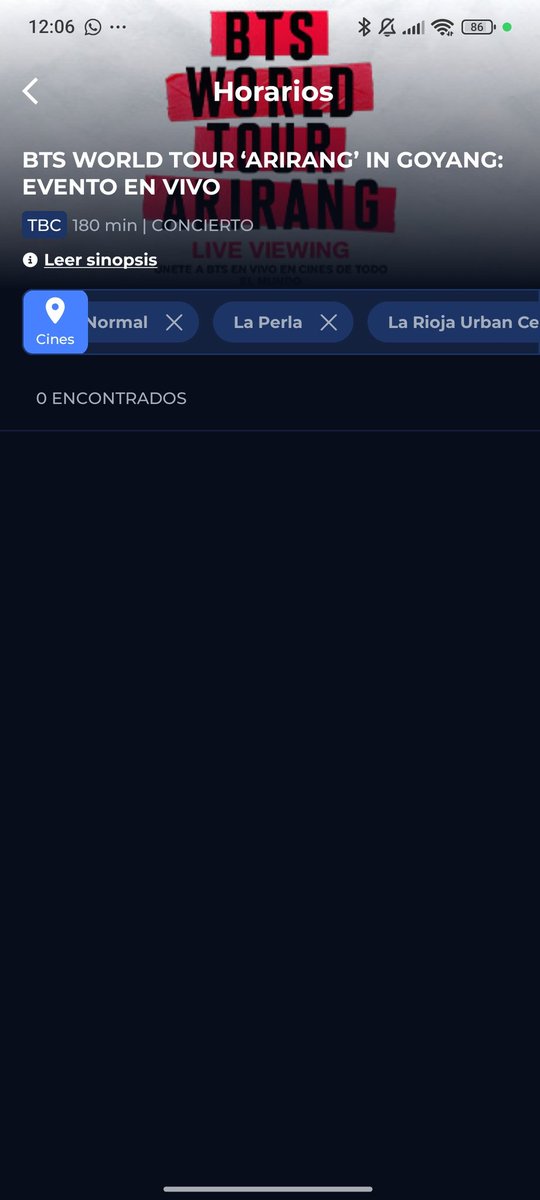 velvceris's tweet photo. @Cinepolis No me sale nd en ningún cine de Guadalajara 😭 https://t.co/VANHJhqFoY