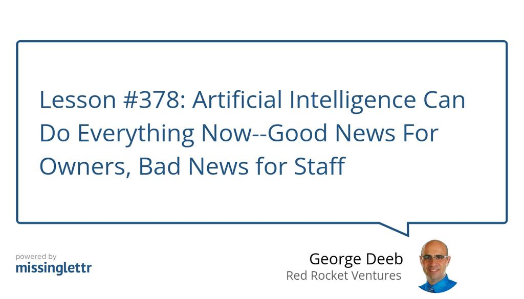 "While that may sound great for that specific company's bottom line, if all companies out there are employing this same logic, this could mean massive layoffs in the years to come, with no replacement jobs that will enable them a “soft landing”." lttr.ai/Aojet