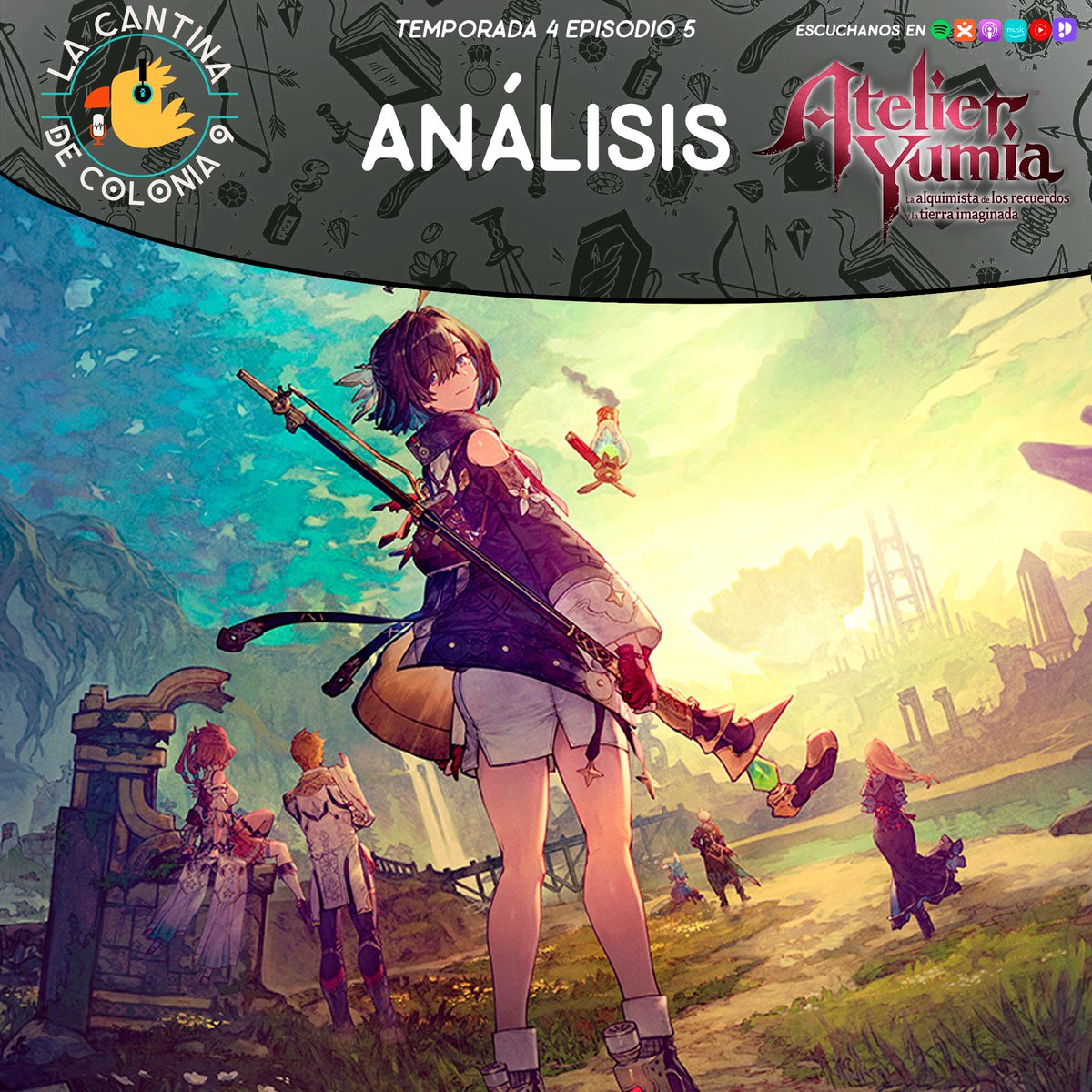 ¡Saludos, viajeros! Esta semana toca darle a la alquimia en la Cantina con nuestra reseña de Atelier Yumia: La alquimista de los recuerdos y la tierra imaginada ¡Esperamos que os guste! 🙃🔥🧪⚔️🎙️⬇️