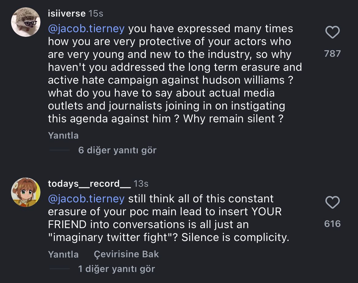 Thr yorumlarını okumak o kadar keyifli ki okudukça rahatladım yemin ederim. Jacob umarım seni iyice yerler de sadece bir twitter kavgası olmadığını anlarsın