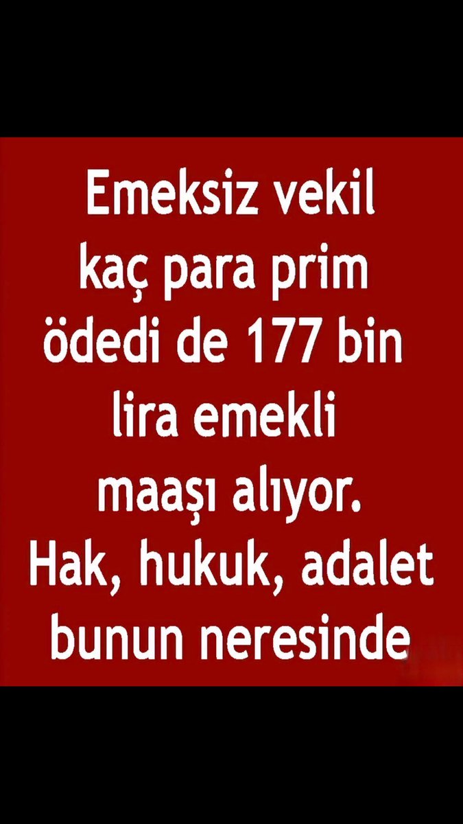 gezginkerasus's tweet photo. Milletvekilleri kaç gün prim ödedi de bu maaşları hak etti milletvekili emekliliği olmaz kaldırılsın 

#YönetemiyorsunistifaEt https://t.co/orlLGTRY4J