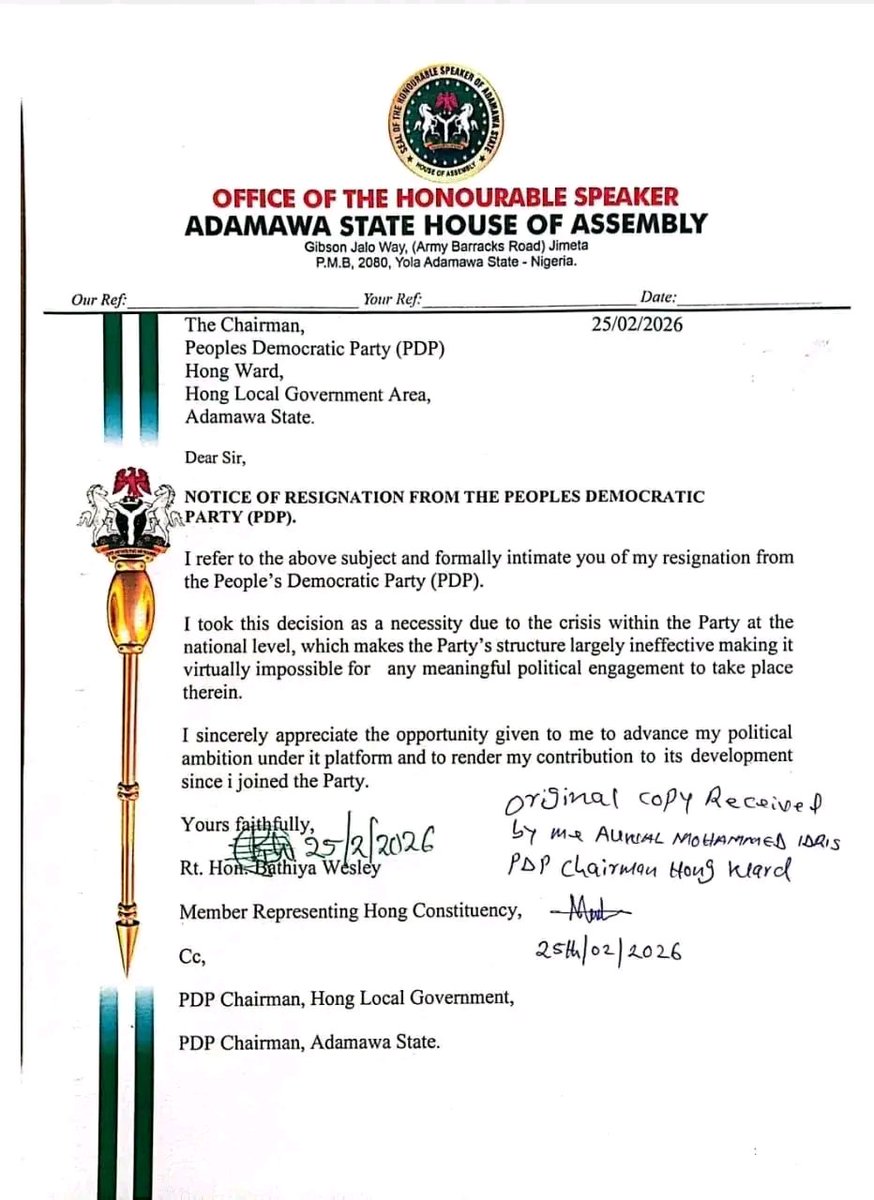 I am deeply grateful to my friends and supporters who have stood by me and our shared cause. Thank you all for your unwavering loyalty. Together, we will continue our work to build a stronger Adamawa State and, by extension, a more prosperous nation.