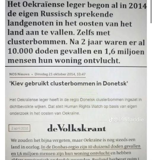 12 jaar geleden bombardeerde Oekraïne zijn eigen bevolking meer dan
10.000 doden en 1,6 miljoen vluchtelingen.
En komen nu voor in de Epstein files.