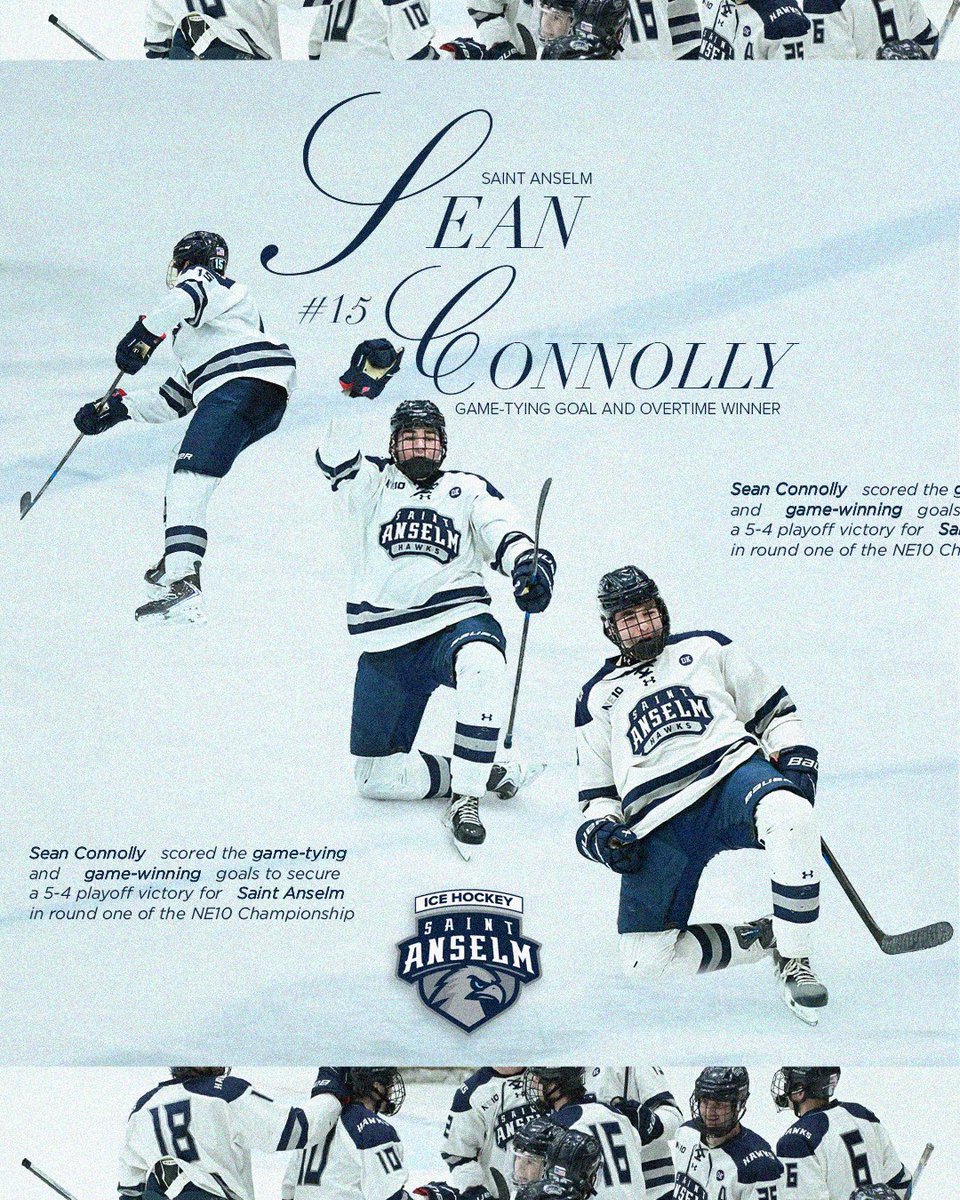 STAHawksMHockey's tweet photo. The moment called, Sean Connolly answered 📞 

#HawksSoarHigher | #NE10EMBRACE https://t.co/anhVtEQGvx