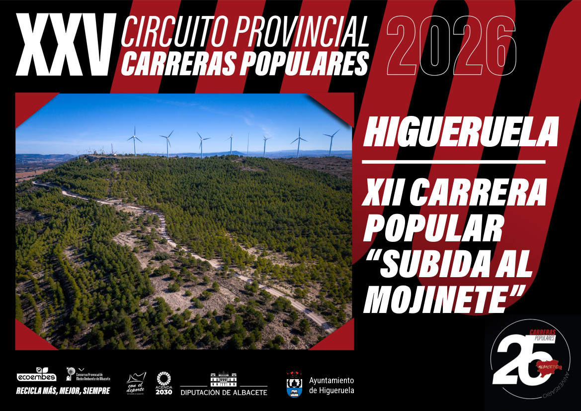 DipualbaDeporte's tweet image. 🚩 #CCPP | La XIII Carrera Popular 'Subida al Mojinete' de #Higueruela va camino de un nuevo récord de inscritos. Ojo, que a las 15:00 horas se cierra la inscripción. ¡Vamos! 💪 

📅 Domingo 1 de marzo, a las 10:00 horas. ¡Inscripciones, aquí! 👇 
deportes.dipualba.es/Deportes/Ficha…