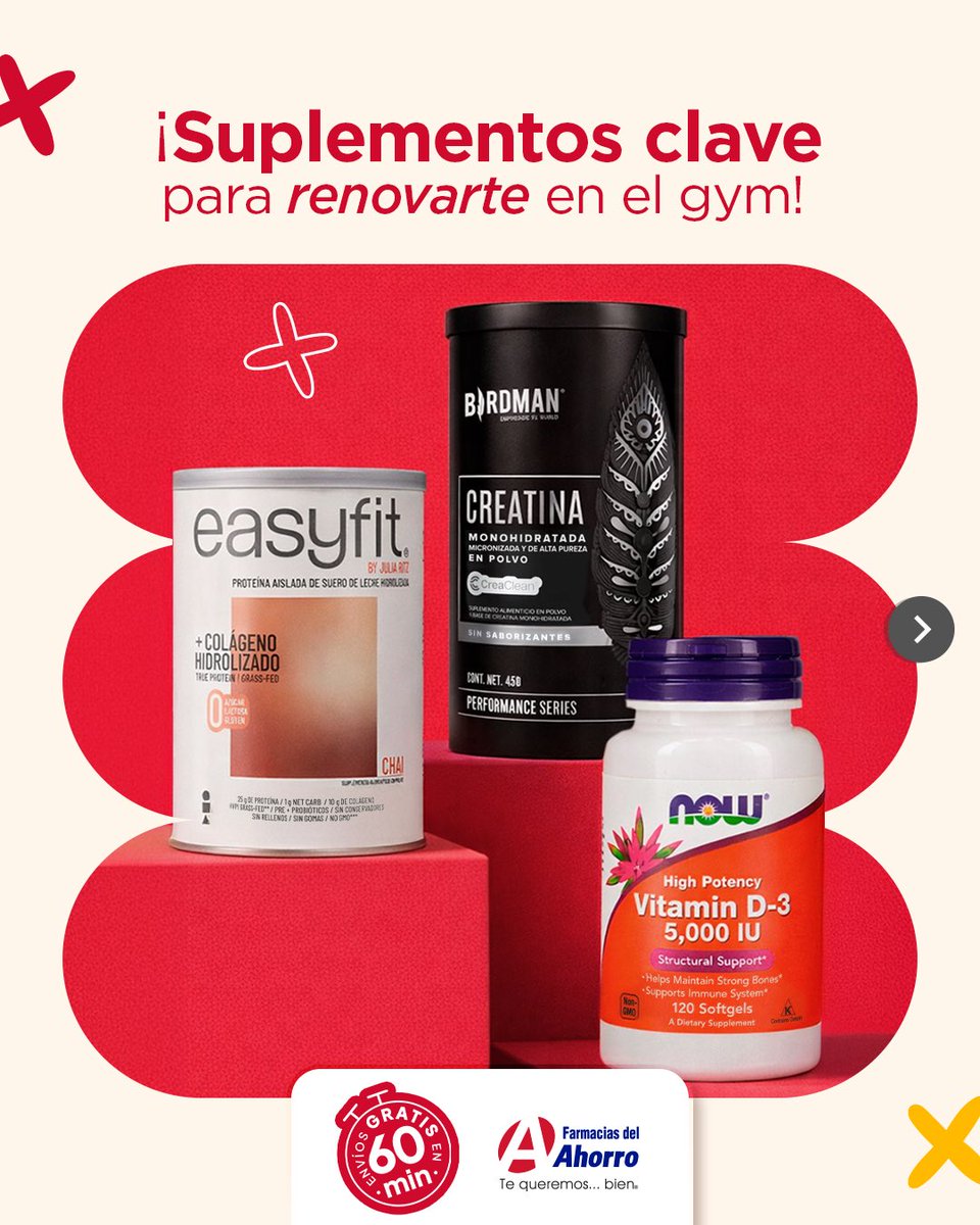 FAhorro's tweet image. Si tu meta es fortalecer y renovar tu cuerpo, considera incorporar suplementos que acompañen tus objetivos. 💪✨

Pide todo lo que necesitas desde tu App del Ahorro.

#TeQueremosBien #FarmaciasDelAhorro #Metas #Fitness