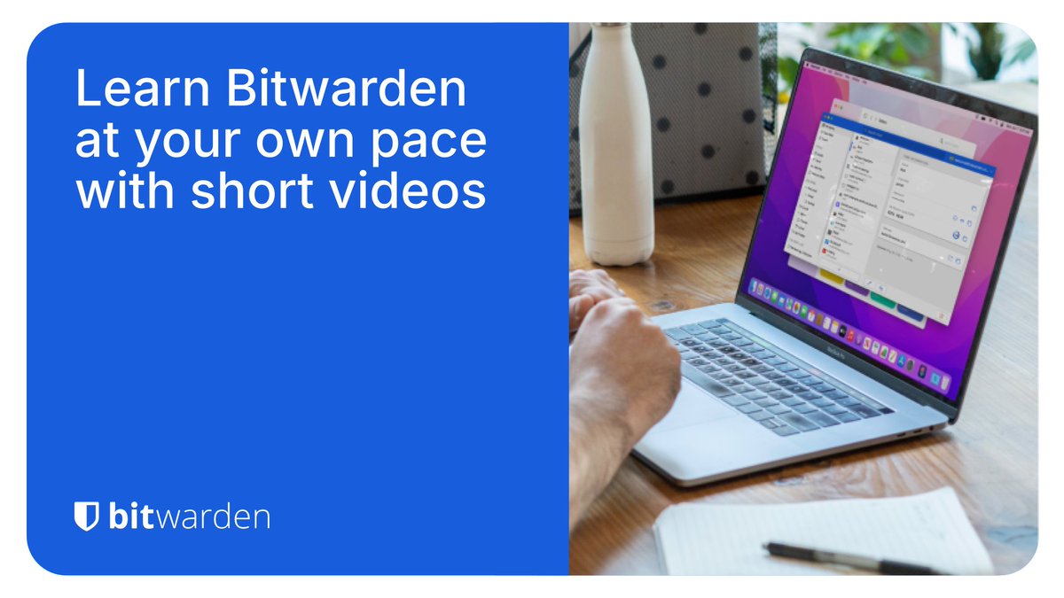 Bitwarden's tweet image. There's a Bitwarden course for everyone, from individual users and families to business teams and partners. Start with the one that fits your work. 🎓 btwrdn.com/3OykBh2 #passwordmanager