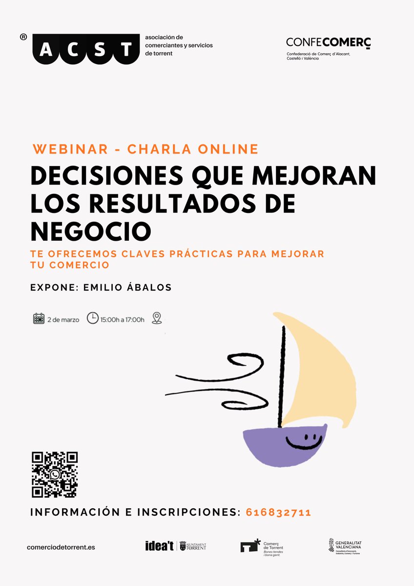 comerciotorrent's tweet image. 🖥️ Próximo WEBINAR:

📈 Decisiones que Mejoran los Resultados de tu Negocio: Claves prácticas para gestionar mejor tu comercio!

📅 02.03.26
🕒 15 a 17:00 h
💻 Online

🤔 Tienes claro cuánto ganas realmente con lo que vendes?

🔗 Inscríbete: 616832711 !!

#ComerciodeTorrent #ACST