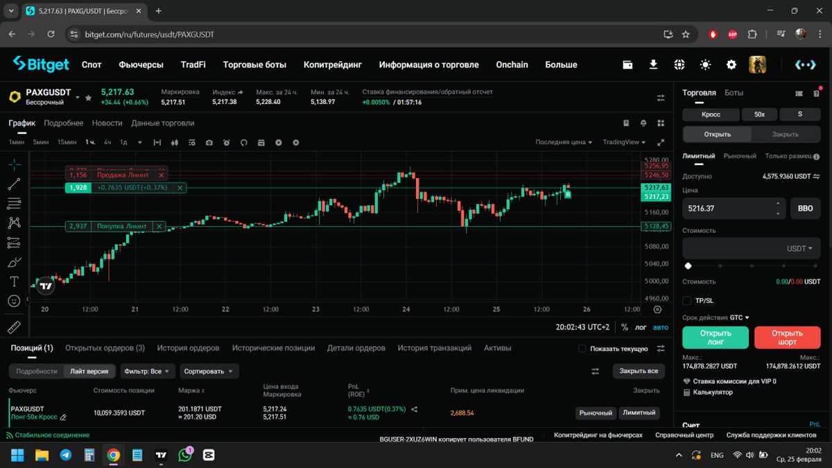 $PAXG  - 10000 USDT

TP1: 5246
TP2: 5256

Докупить: 5128 - 15000 USDT