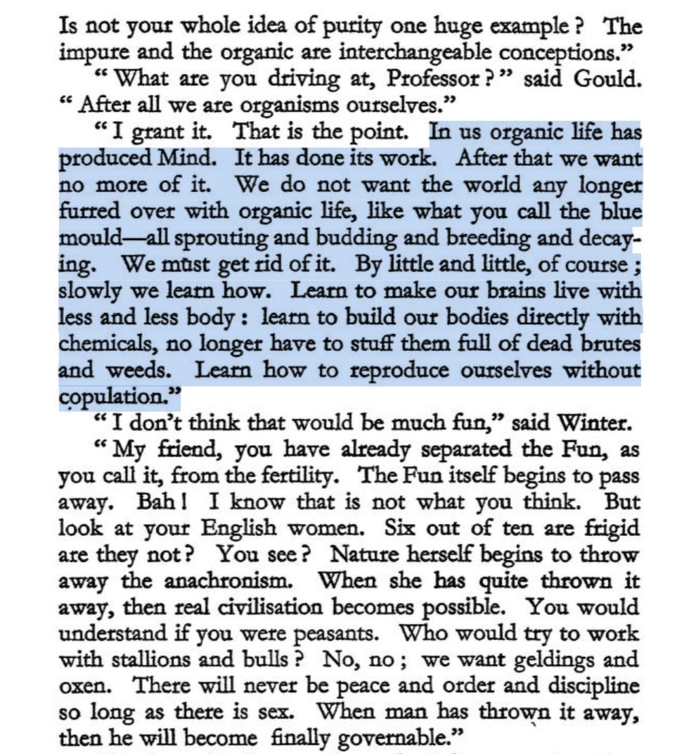 Study this tweet

Read That Hideous Strength 

Know that many of these same high IQ   Ahrimanic serotonin golems now occupy the top positions at various AI companies. They despise the weakness of their flesh and intend to sublimate that hatred outward, onto all mankind.
