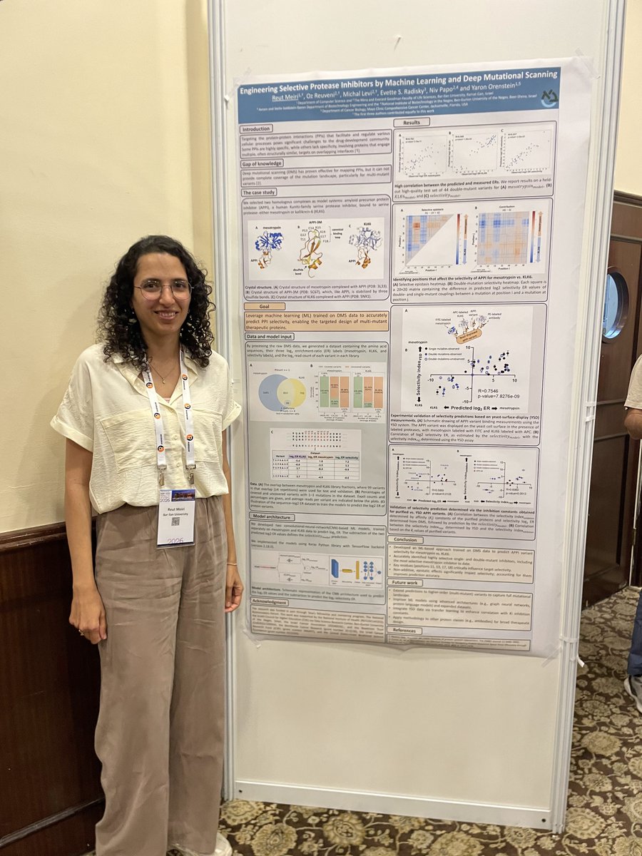 OrensteinYaron's tweet photo. Very proud of my students who presented their research at Ilanit conference in Eilat covering the various topics in our lab: from protein-DNA binding, through RNA-seq coverage and CRISPR repair-outcomes, all the way to protein-variant design. #ilanit2026 #ilanit @fiseb #fiseb2026 https://t.co/vZa7NuJqqf