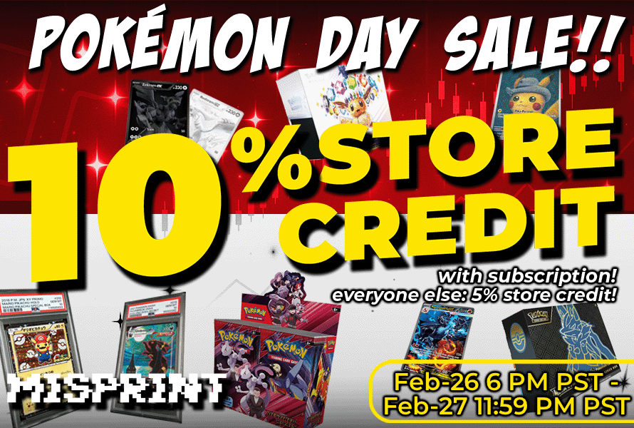 MisprintInc's tweet photo. 10% Pokemon Day Sale Friday 2/27 on https://t.co/aRCZgomtci
#Pokemon #Pokemon30 #PSA https://t.co/7CNVt8Finz