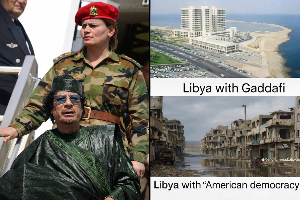 Know the truth and the truth shall set you free:
This is Libya with Gaddafi and Same Libya with American Democracy .