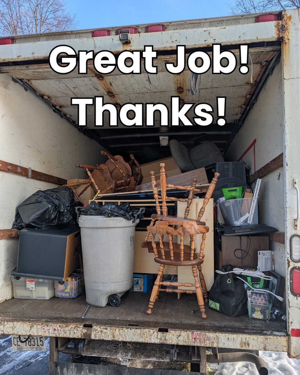 GetRGone's tweet image. Think you can spare a few minutes to help load the truck? 😄

#GetRGone #JunkRemoval