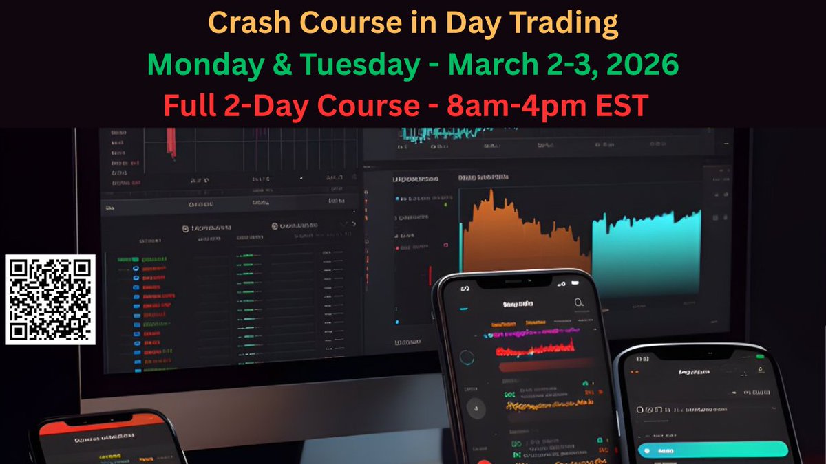 RickSaddler's tweet image. SAVE YOUR SEAT - CRASH COURSE IN DAY TRADING - MONDAY &amp;amp; TUESDAY, MARCH 2-3 - BYOB "Be Your Own Boss" TRADING zurl.co/UmB59 Join John Carignan, Pro Day Trader for 20+ years
#stockmarket #stocktrading #daytrading