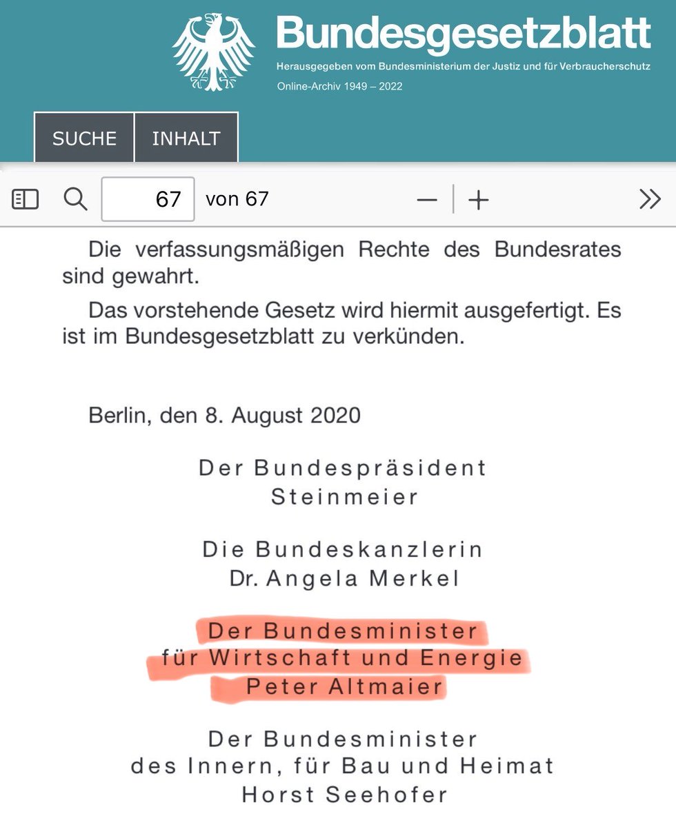 <a href="/BMWE_/">Bundesministerium für Wirtschaft und Energie</a> Wieso stehen denn da ganz andere Namen auf dem Gesetz, Frau #Reiche, <a href="/cducsubt/">CDU·CSU</a> . 
Ich kann Habecks Namen gar nicht finden!🤔
Haben Sie etwa (mal wieder) gelogen?