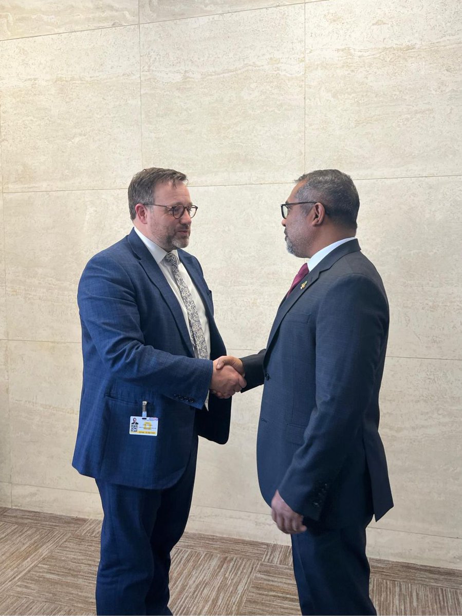 abkhaleel's tweet photo. Met with the Parliamentary Under Secretary of State of the United Kingdom of Great Britain and Northern Ireland, @CPJElmore at #HRC61. 

Our discussions focused on strengthening our cooperation bilaterally, and in multilateral forums https://t.co/VkPJAPoiXW