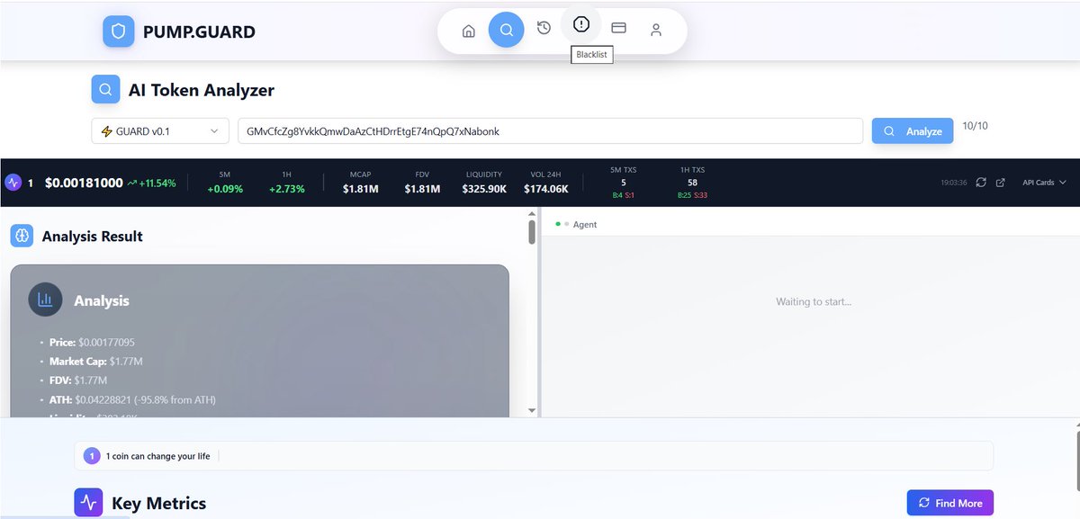 PumpGuard_1's tweet image. Update 🚨  

We've revamped our X profile design for a cleaner, more professional look. Plus, we've polished the website's UI/UX: Intuitive dashboard for on-chain checks. Now it's super user-friendly for newbies and pros alike!  

#MemCoins #CryptoTools #Solana #PumpGuardUpdate