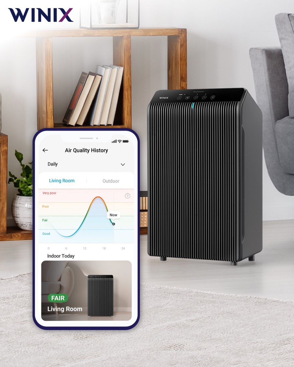 Check your local air quality today! 📊 💨
 
Keep up with daily changes in your air quality with the Winix Smart app and enjoy cleaner, fresher air at home.

📱 Start monitoring your air — winixamerica.com

#Winix #BreatheBetter #FreshAir #IndoorAirQuality #WinixSmartApp