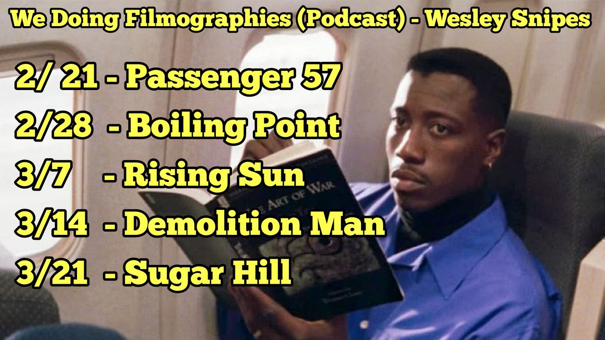 #wesleysnipes second run up and going. #podcast #moviereview #passenger57 #boilingpoint #risingsun #demolitionman #sugarhill