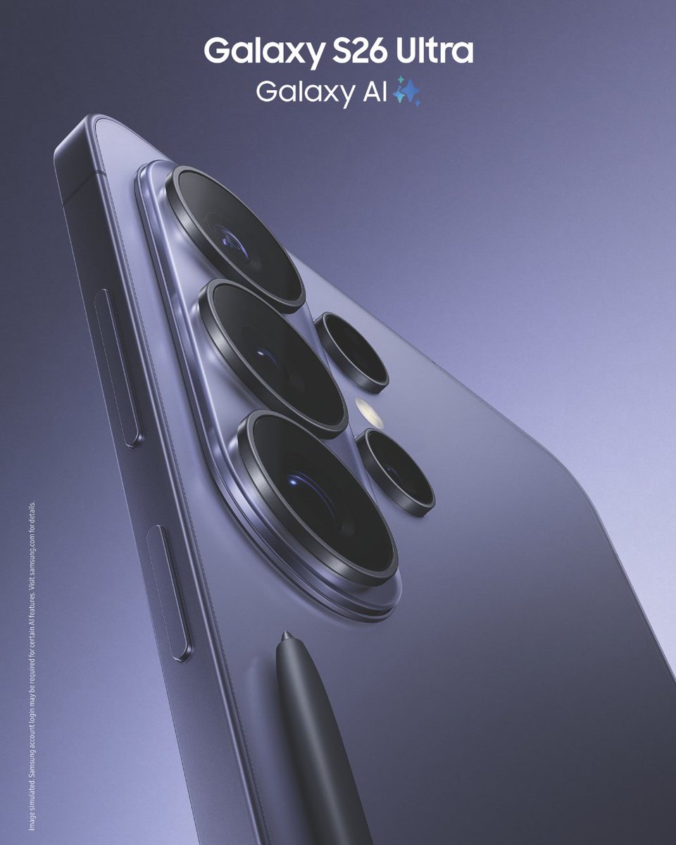 Snapdragon's tweet image. #Snapdragon 8 Elite Gen 5 for Galaxy, our fastest processor yet, powers the new @samsungmobile #GalaxyS26 Series. Enjoy Nightography video, advanced AI features and next-level gaming all in your pocket. bit.ly/3HGIayd