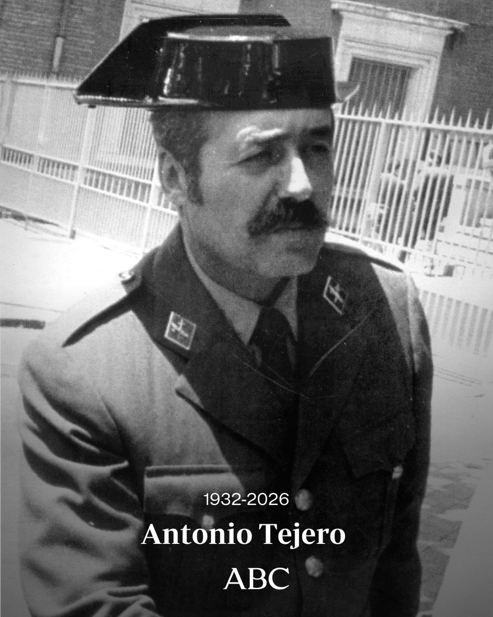 abc_es's tweet photo. 🔴 #ÚLTIMAHORA | Muere el teniente coronel Antonio Tejero, autor del golpe de Estado del 23-F, a los 93 años

🔗 https://t.co/XFUTwOeNzM https://t.co/gRf8BfoV25