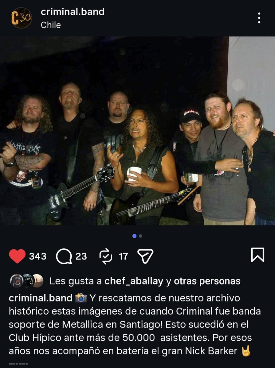 chileanhorsemen's tweet image. Un GRAN recuerdo acaban de desempolvar nuestros amigos de #Criminal cuando compartieron escenario en enero del 2010.

ENORMES!!! 🤘🏽

#TheChileanHorsemen
#LocalChapter78