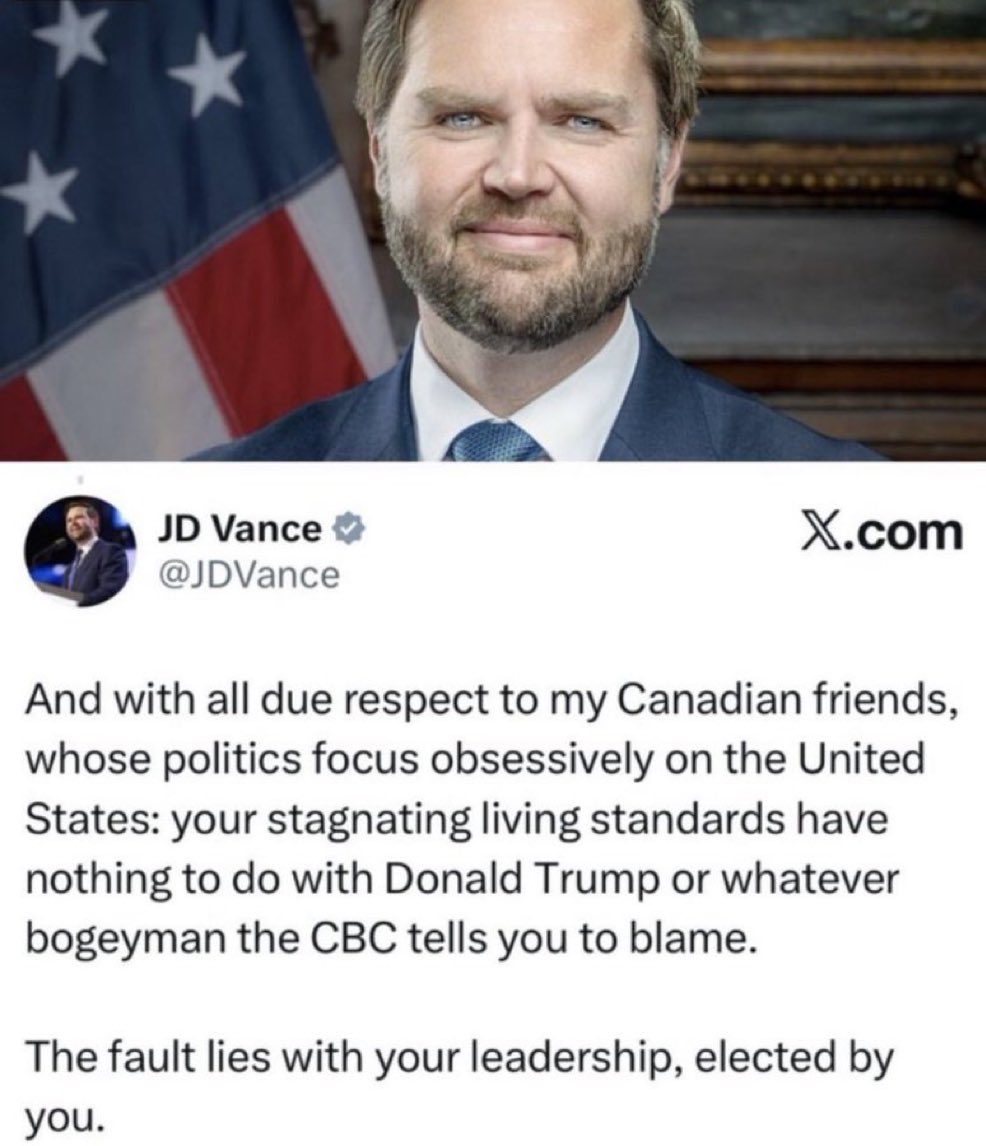 SatireSquadHQ's tweet photo. JD Vance could be the next President of the USA.
Just think about that Canada?π
#HeIsRight https://t.co/feaVHBCUJA