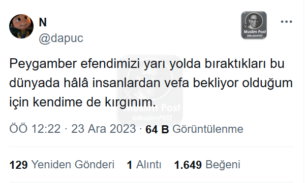 Müslüman Tweet tweet media