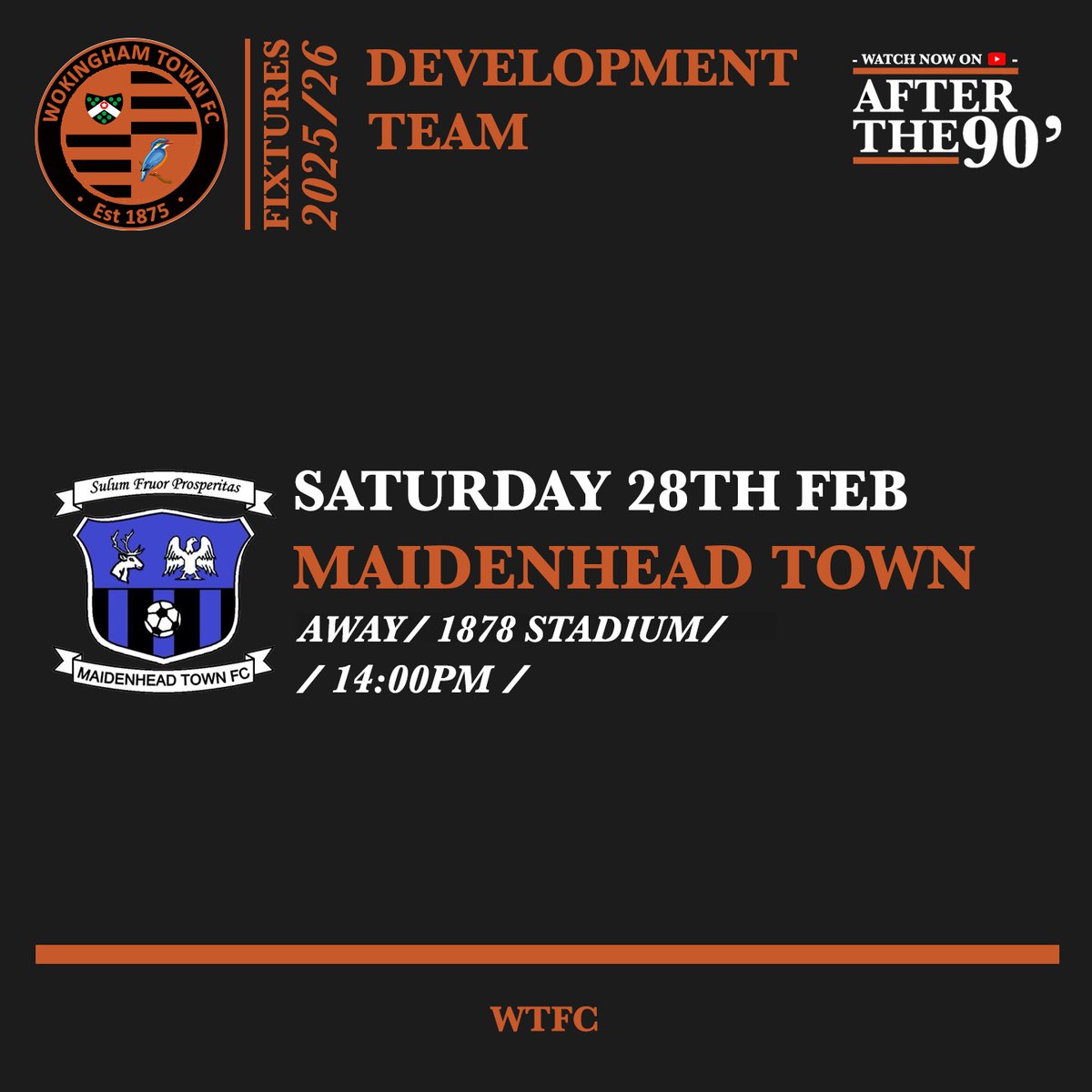 WTFC_Dev's tweet photo. ℹ️🍊𝐍𝐄𝐗𝐓 𝐔𝐏...

Both our Development and Allied teams are in action over the next few days! 🔽🏠

Allied Team - @sloughtownfc U18 (H) 19:30PM | Lowther Road | Thurs 26th Feb

Dev Team - @maidenhead_town (A) 14:00PM | 1878 Stadium | Sat 28th Feb https://t.co/szxpRuJPGp