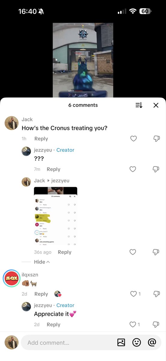 itsRookEU's tweet photo. Saw some guy on TikTok plugging zen scripts, this cod profile was asking for the scripts in the comments, then hit me with the old “ can’t I be curious?” 

I’m convinced everyone is using something nowadays but for what? For 48 followers https://t.co/hCMk6YXBVX